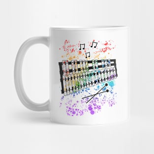 Glockenspiel Rainbow Colours Glockenspielist Music Teacher Musician Mug